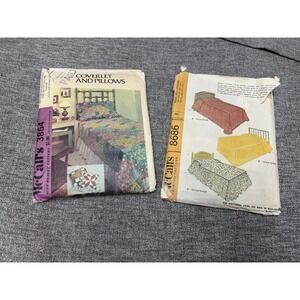 McCalls Sewing Pattern 8686 And 3864 Coverlets And Pillows 1967 1973